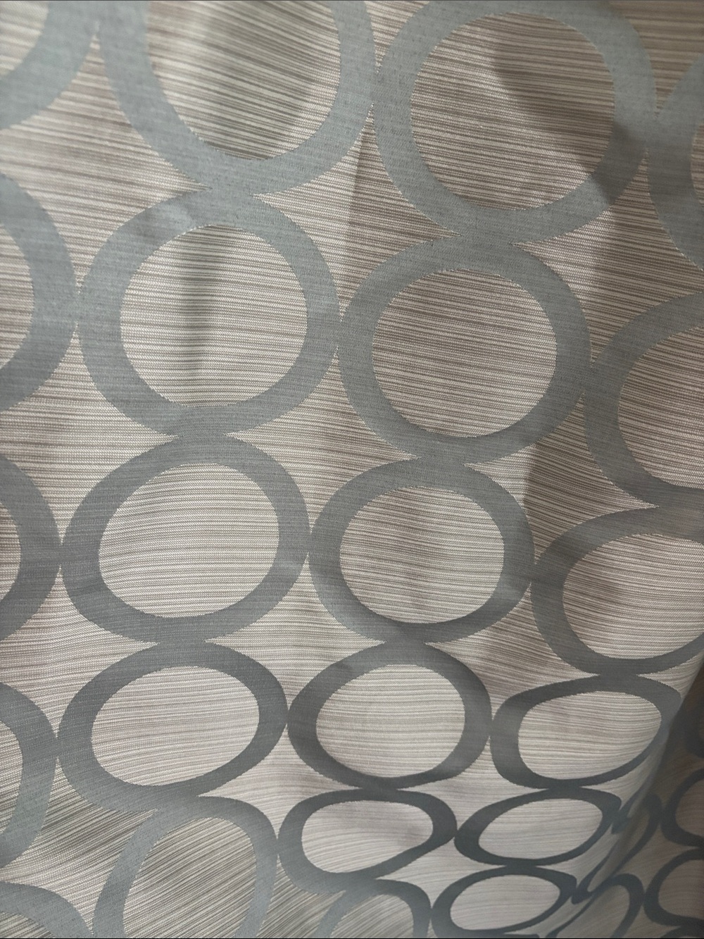 Pair Apt 9 Soft Green  with Circles and Shimmery Silver curtains each is 52 x 84